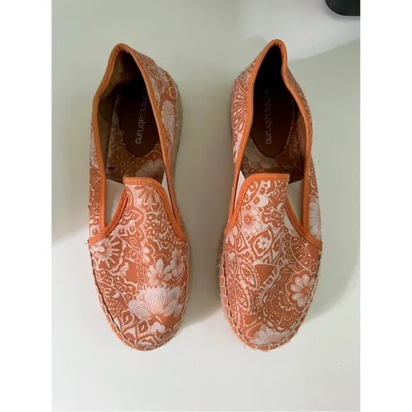 Vanessa Bruno Orange Toile Espadrilles Size 7 - Image 2