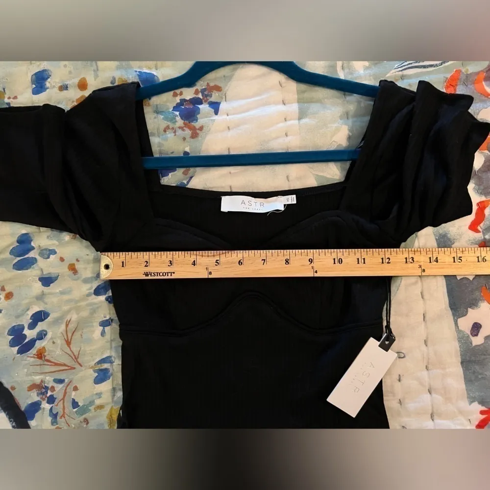 ASTR THE LABEL XS Black Ribbed-Knit Thong Bodysuit NWT - Image 5