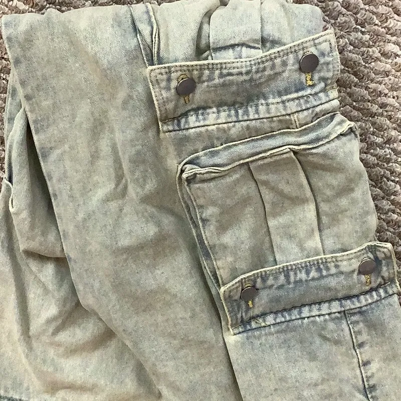 Micas Size Large Cargo Denim Wash Jeans. Preloved - Image 7