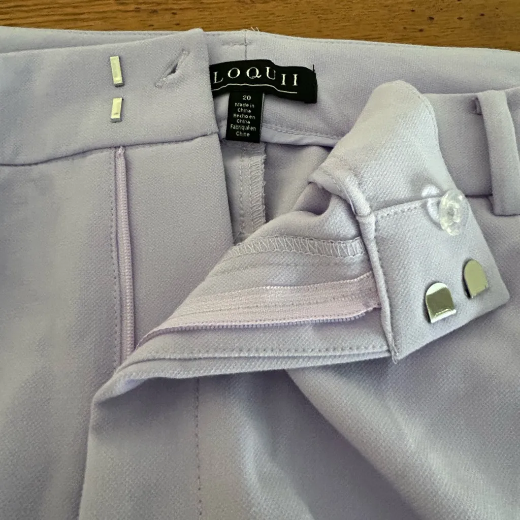 Eloquii Straight Leg Pants Lilac Size 20 - Image 9
