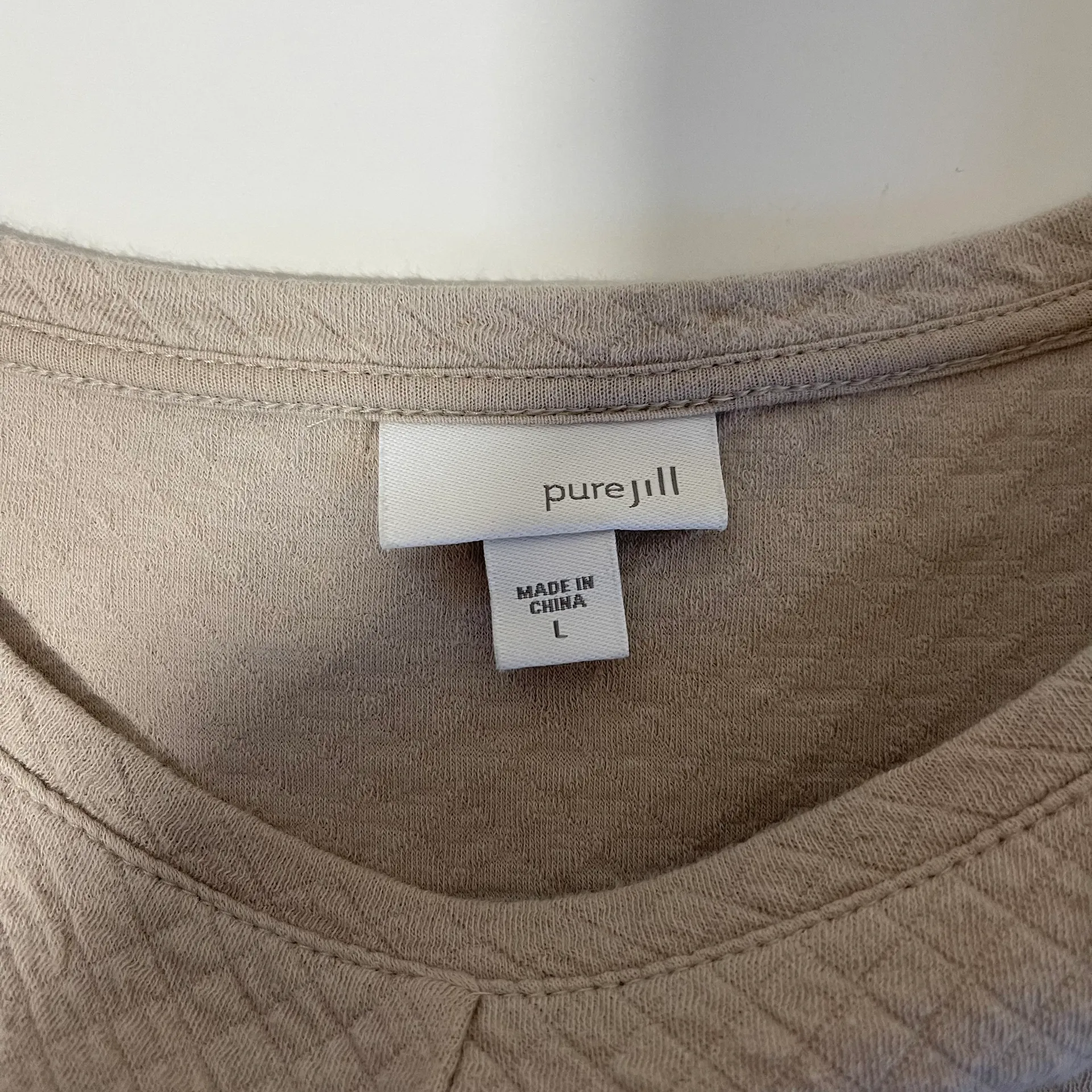 J. Jill Cream Quilted Front Pocket Oversized Pullover Sweatshirt - Image 10