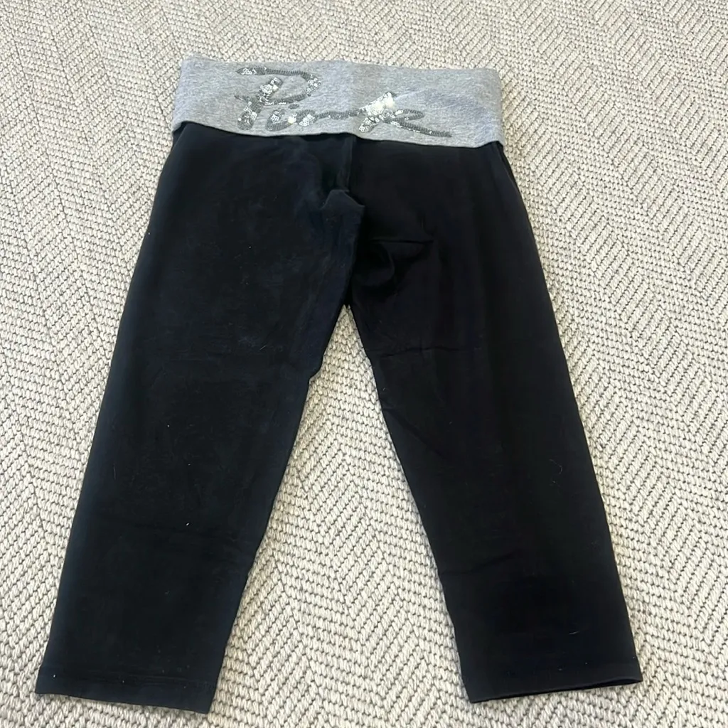 Rare Y2K Victoria’s Secret PINK yoga capris foldable waist - Image 5