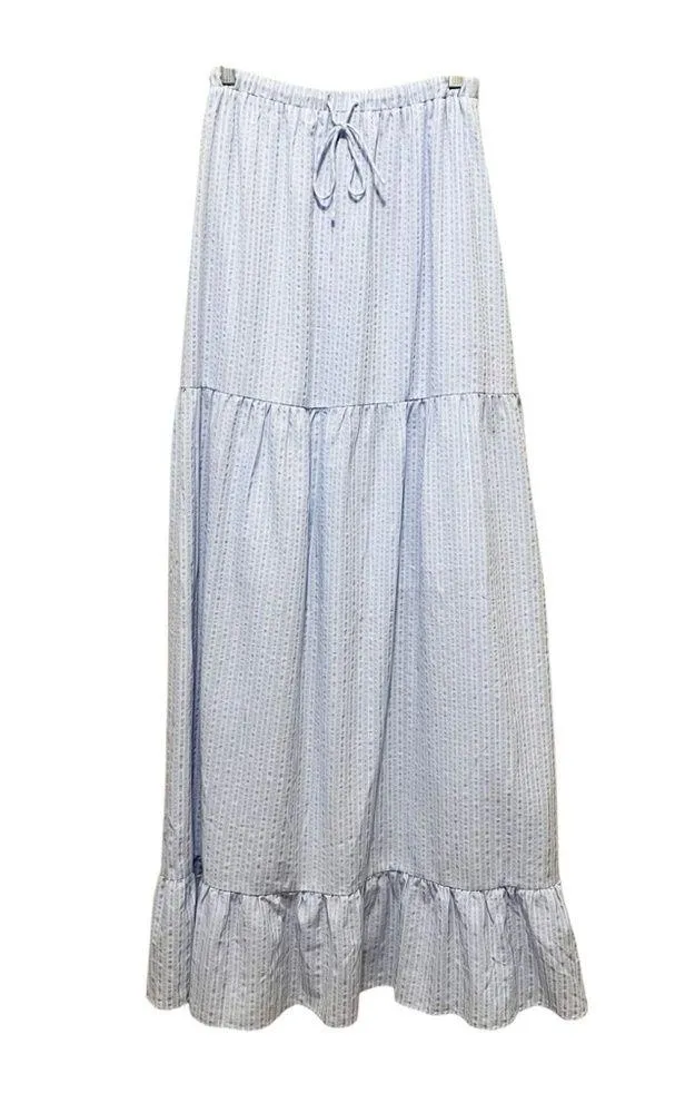 SABO NWT Bella Sleeveless Blue Maxi Dress Cotton Boho Beach Cottage Core Sz XS/2 - Image 4