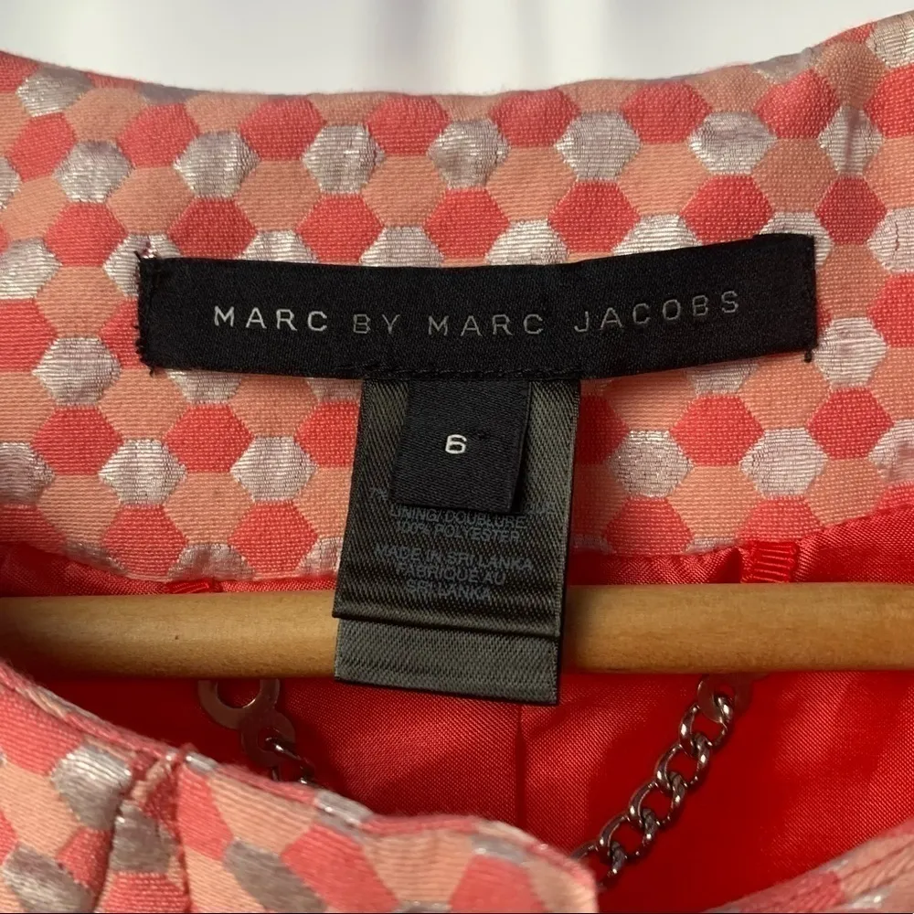 Marc by Marc Jacobs Cotton Silk Blend Cropped Formal Jacket in Multi Size 6 - Image 3