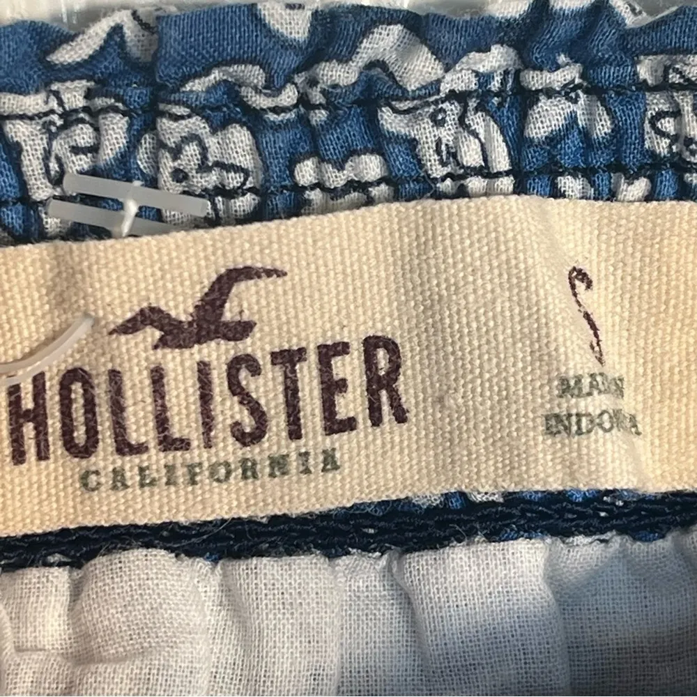 Hollister Blue & White Floral Halter Tie Romper Strapless Sz S - Image 12