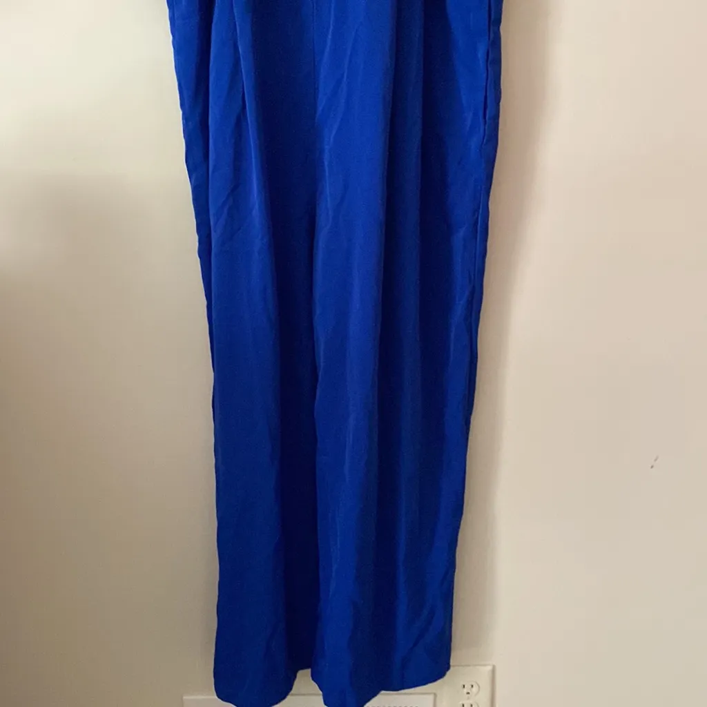 PRETTYGRADEN Women's Sleeveless Jumpsuit Halter Neck Wide Leg Romper 1pc blue XL - Image 5