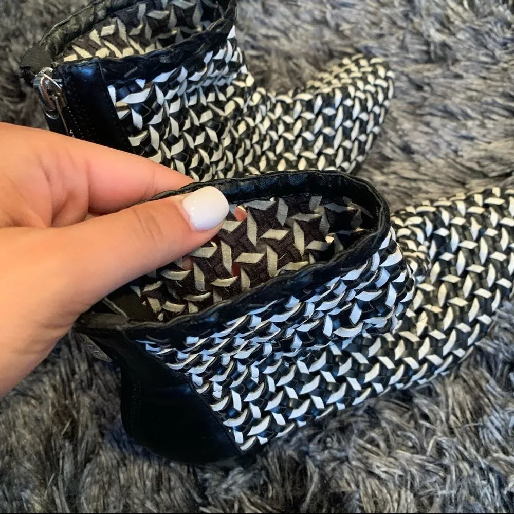 ZARA TRAFALUC Woven Almond Toe Boot Sz36 - Image 6