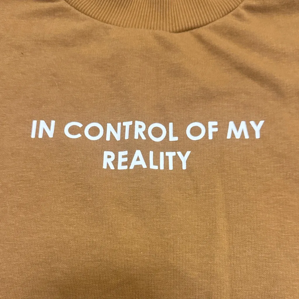 Zara Medium Dark Mustard Yellow Long Sleeve Mock Neck Pullover Shirt Sweatshirt - Image 3