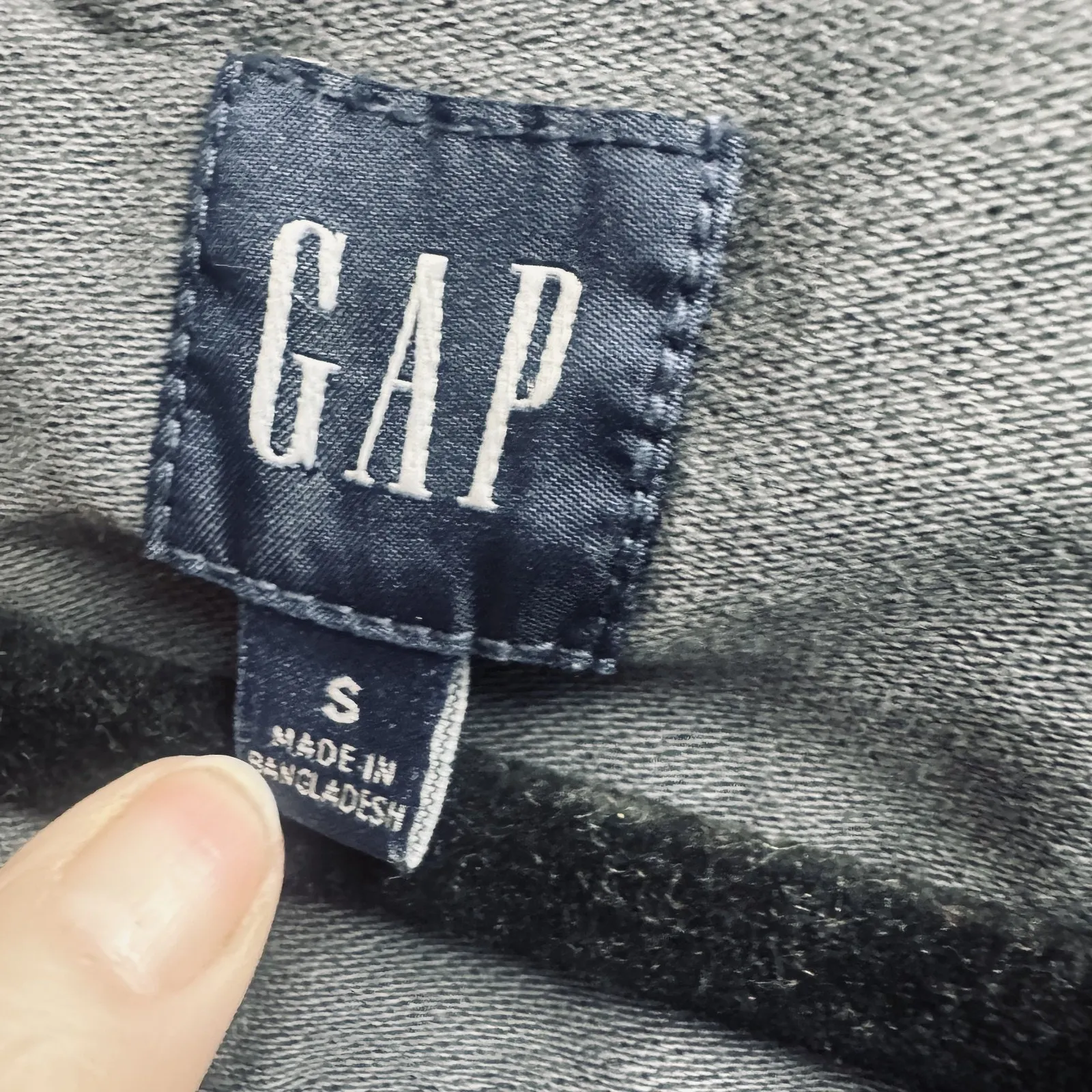 Gap Grey Shirt Dress sz XS canvas utility minimalist office cotton shift - Image 4