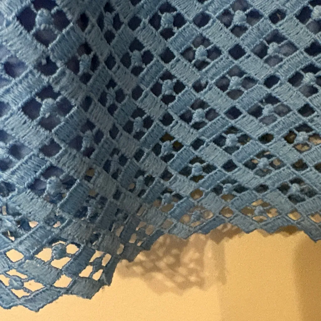 Draper James Blue Lace Blouse - Image 4