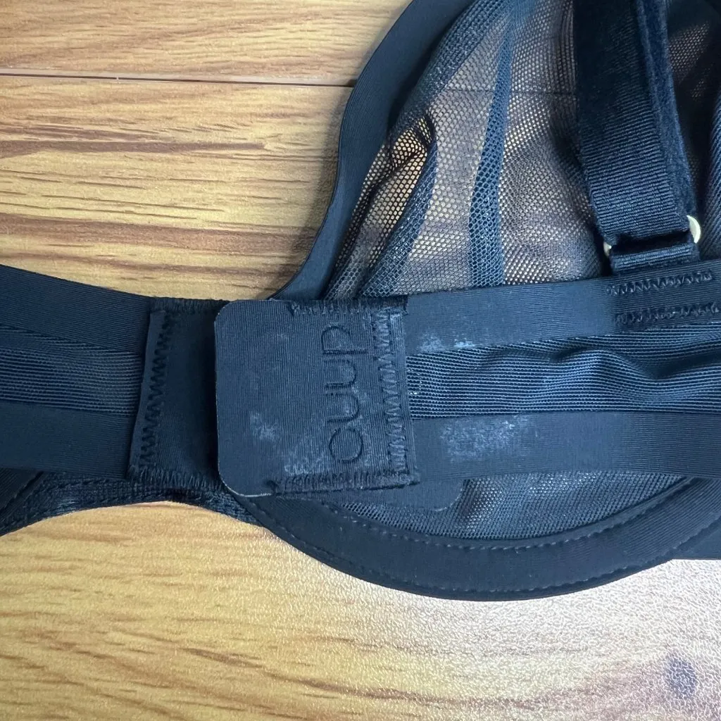 CUUP The Plunge Bra Size 32A Black‎ Mesh Underwire Sheer NEW Black - Image 7