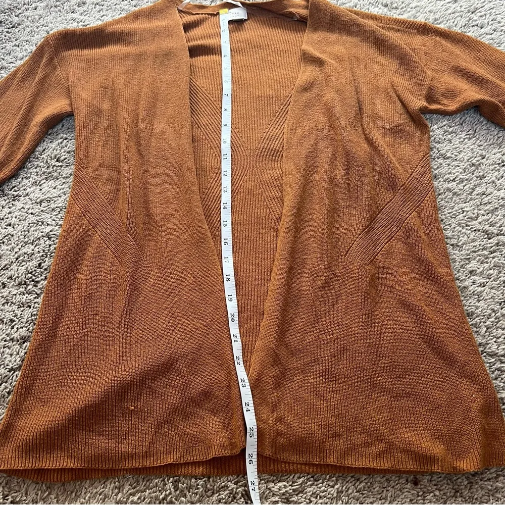A New Day burnt orange camel brown cardigan sweater size xs - Image 5