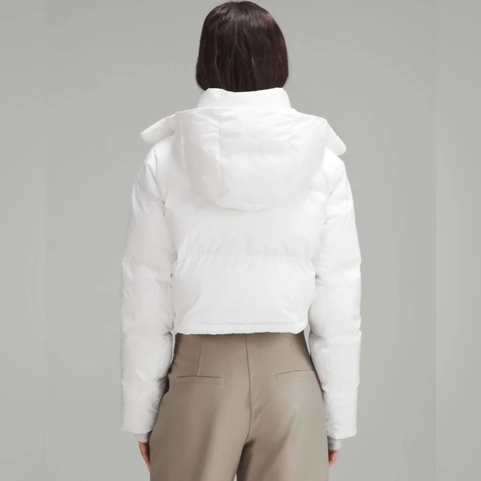 Lululemon Wunder Puff Super-Cropped Puffer Jacket Coat White Size 12 NWOT - Image 3