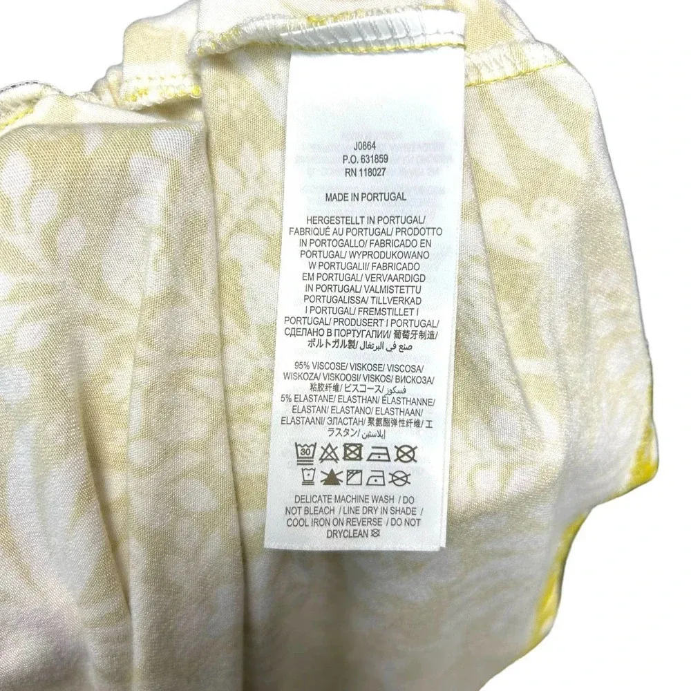 Boden Evangeline Jersey Wrap‎ Dress Yellow Floral Print Size US 12R - Image 10