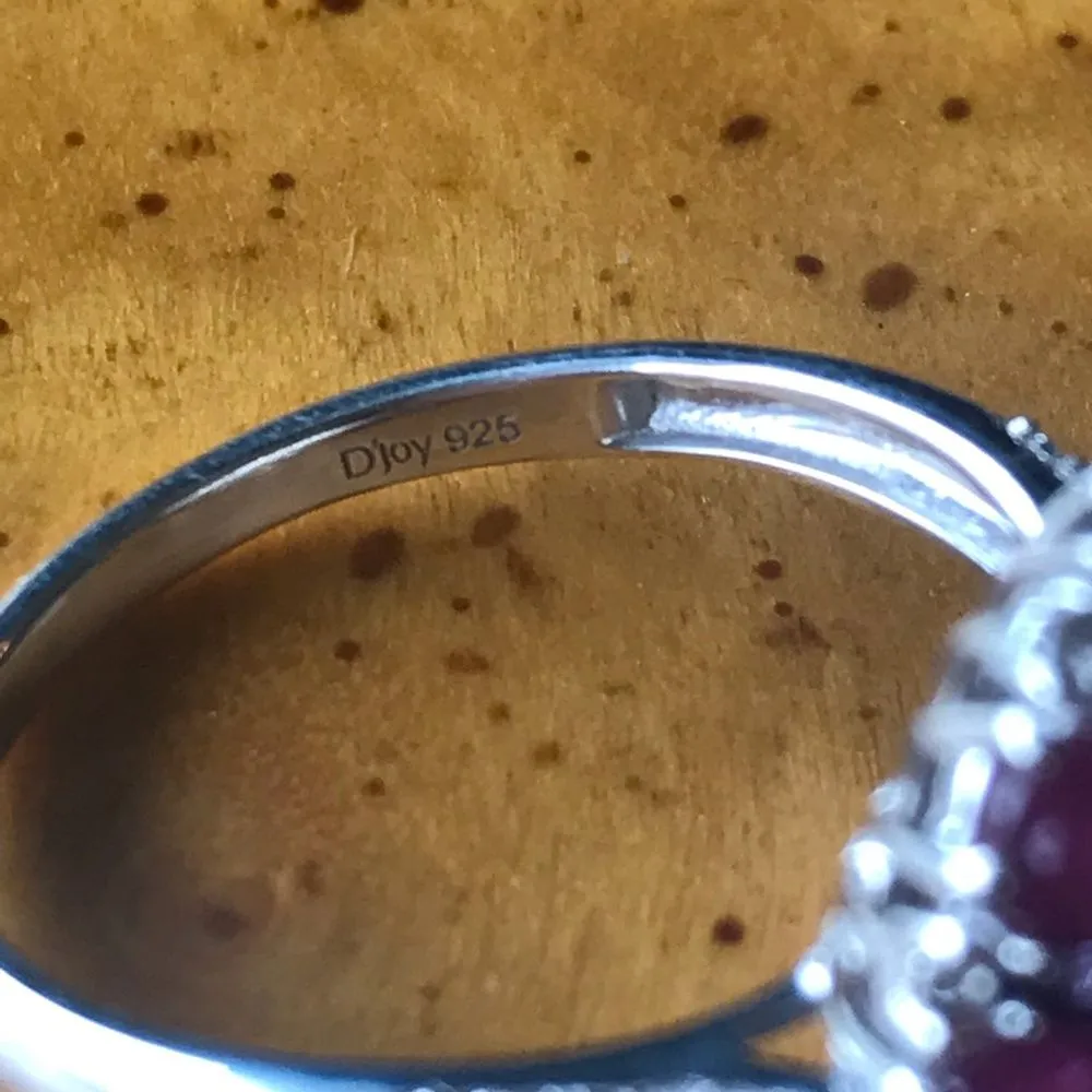 Natural Star Ruby Sterling Silver Cocktail Ring Size 10 Purple - Image 5