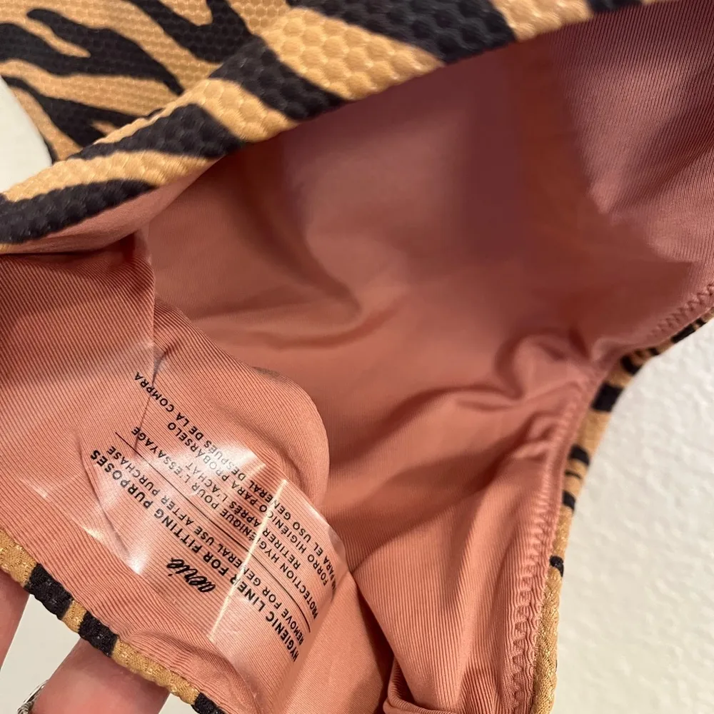 Aerie Pique Zebra print High Waisted Bikini Small/ Medium NEW - Image 2