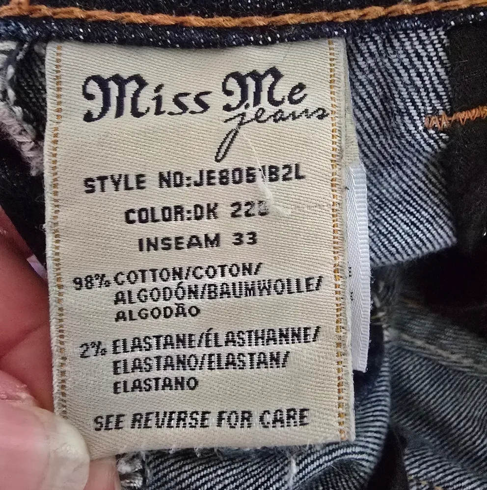 MISS ME Signature Boot Womens Low Rise Blue Denim Jeans - Image 5