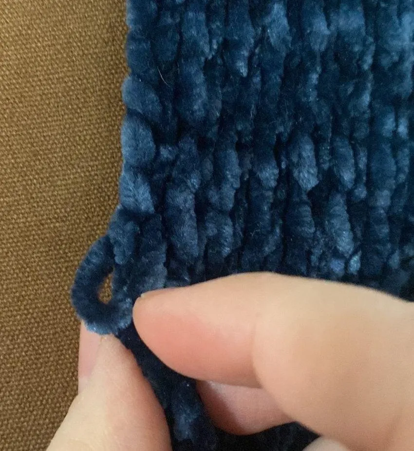 LA Hearts chenille oversized chunky open cardigan with tie belt deep blue XS / S - Image 7