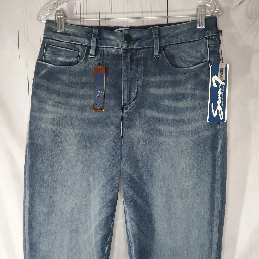 Seven High Rise Skinny Women's Blue Jeans Size 12 NWT - Image 3
