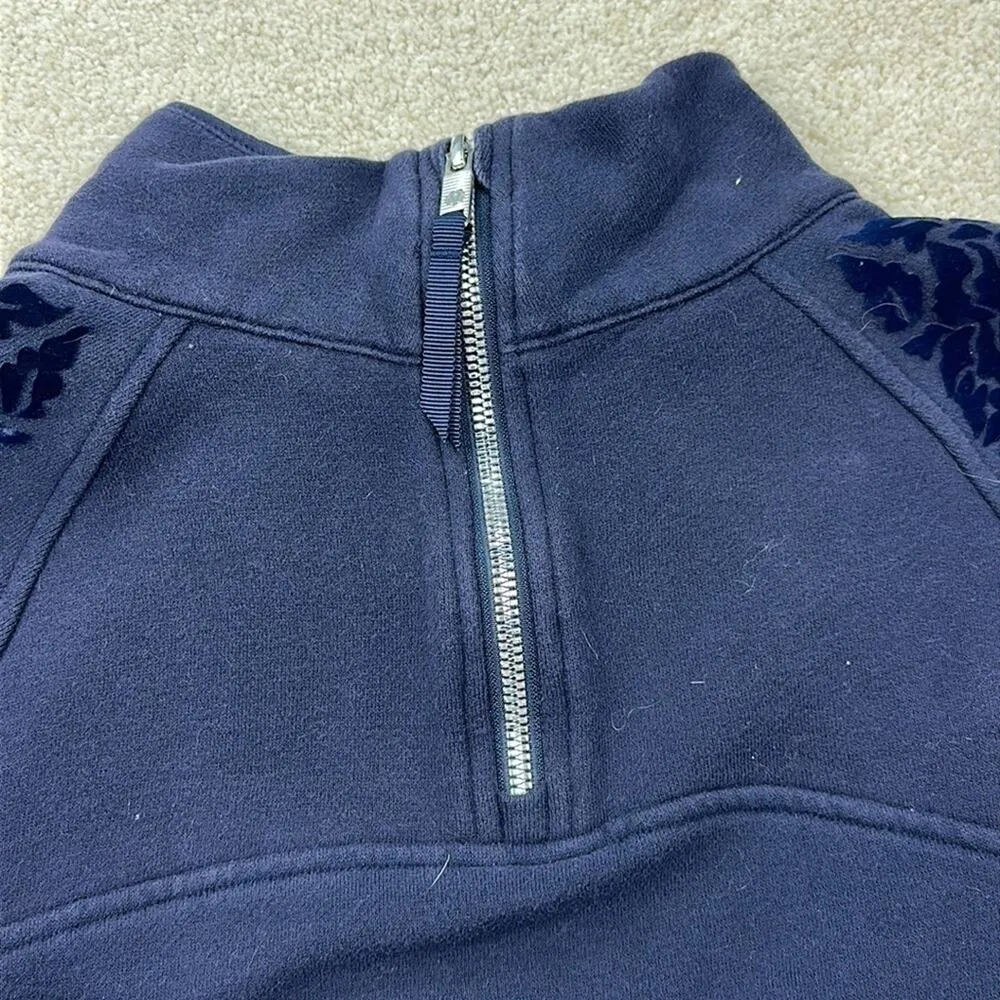 Lululemon  Floral Flock Pullover Midnight Navy  
Mockneck - Image 8