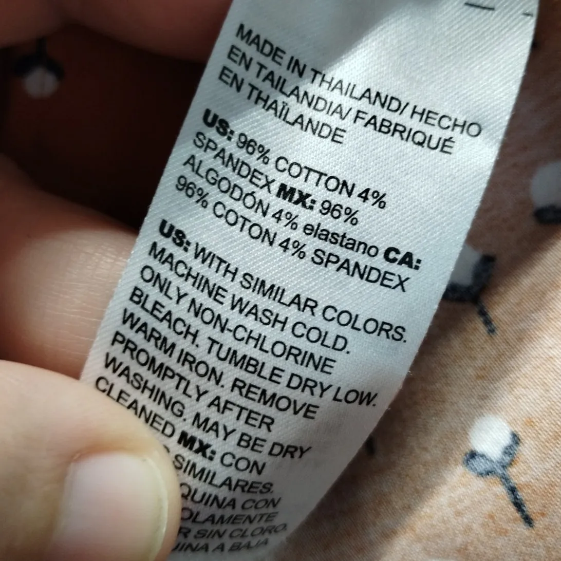 Chico's Size Small (0) US 4 Orange Button Up 3/4 Sleeves Cotton Plant Shirt - Image 7