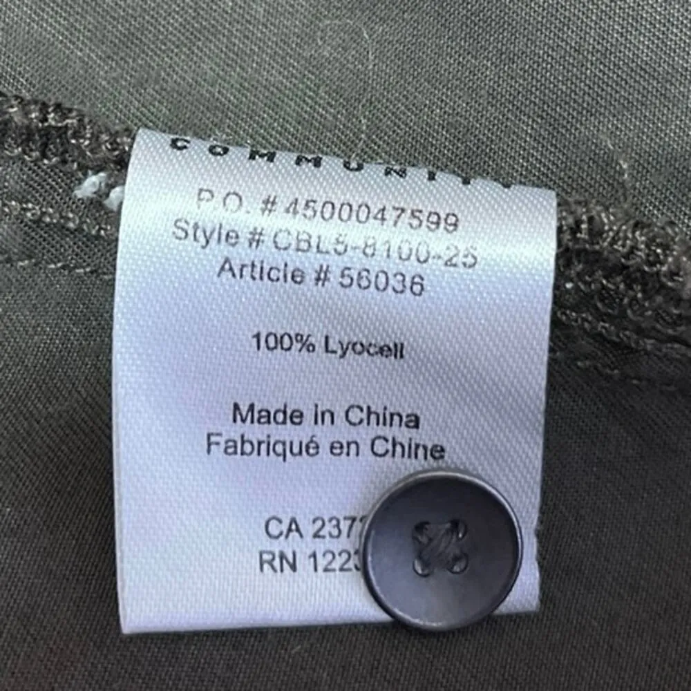 Aritzia Community Lyco Brown V Neck 3/4 Sleeve Denim Jean Tunic Top Size XS - Image 5