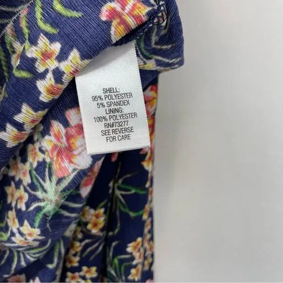 Candie's Strapless Dress Size Large‎ Floral Navy Ruffle Y2K Fairy - Image 9