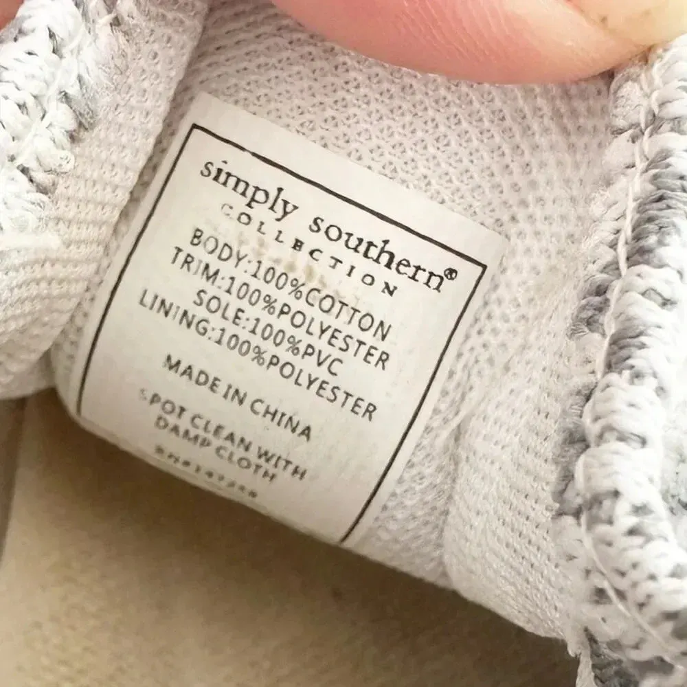 SIMPLY SOUTHERN Womens Size 10‎ Slip On Shoe Breeze Grey/White - Image 7