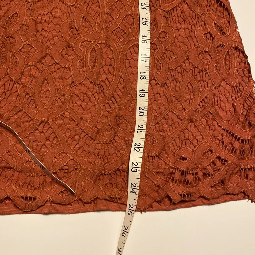 Rewind Juniors  lace front tank top blouse clay large excellent dressy - Image 12