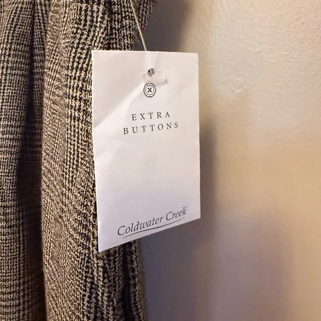 Coldwater Creek Women’s Brown Checkered Dress Pants 1X - Image 3