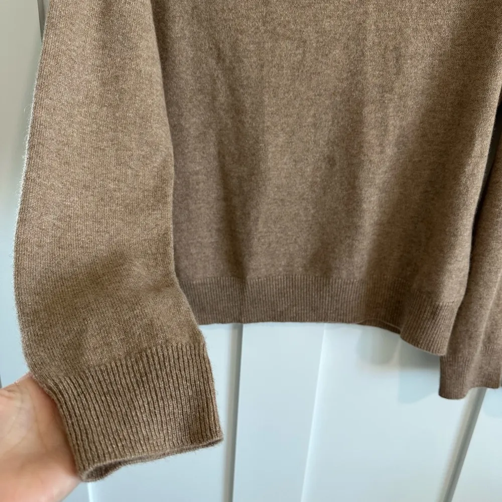 Apt. 9  100% cashmere turtle neck neutral sweater, size L, small hole, very soft - Image 4