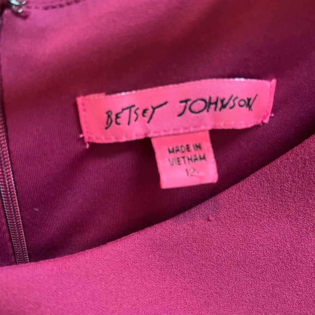 Betsey Johnson Sleeveless Pink Bodycon Sheath middie Length Dress Size 12 - Image 3