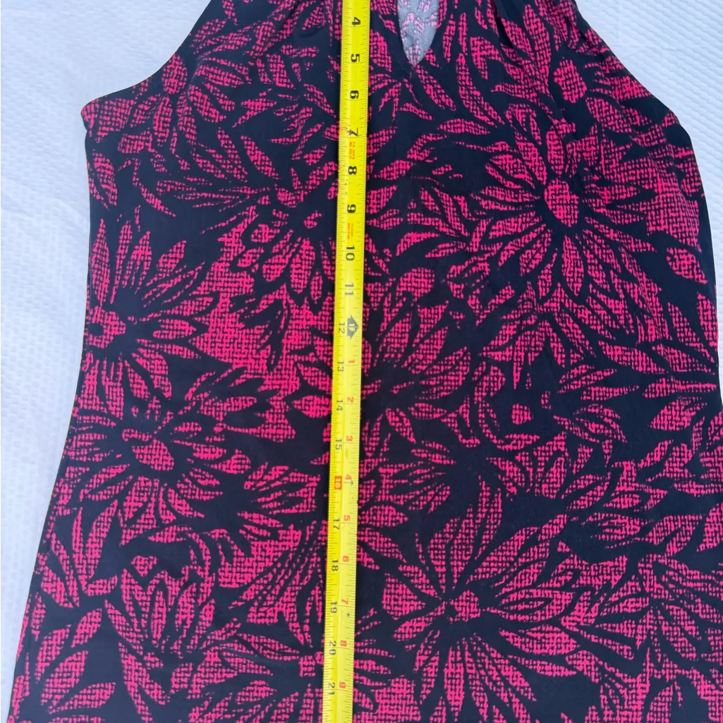 Michael Kors Black and Pink Floral Tank Top - Image 3