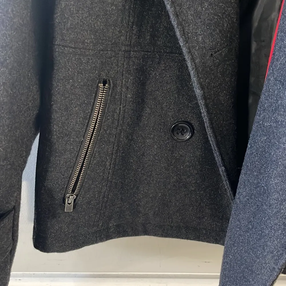 Pea coat with hood Size L - Image 3