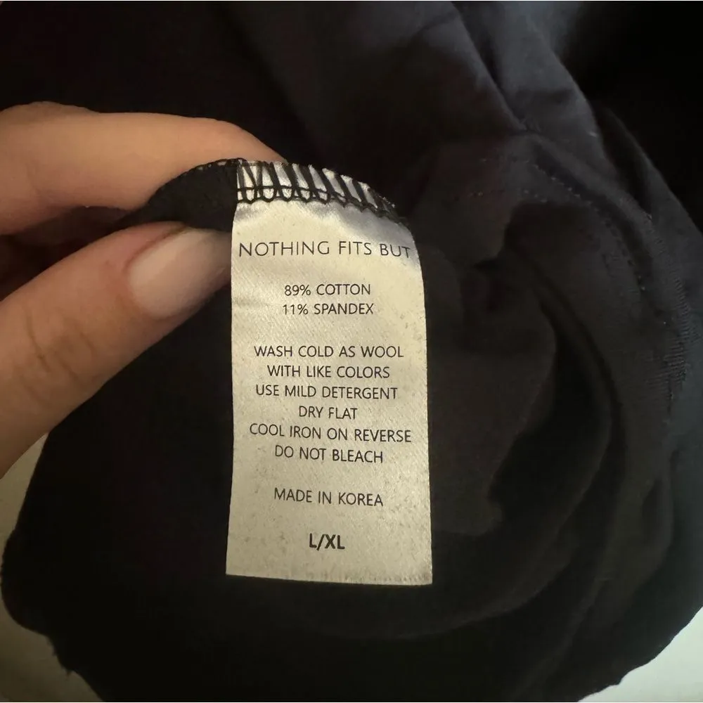 Nothing fits but wrap shirt black sz l/xl maternity nursing 3/4‎ Sleeve - Image 4