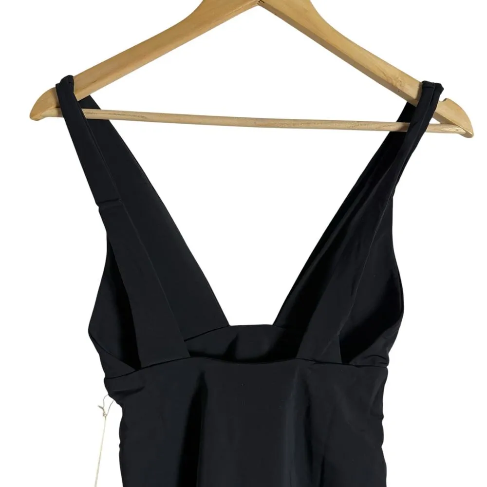 Mara Hoffman Audrey Black Plunge Neck One Piece Swimsuit Size XS - Image 7