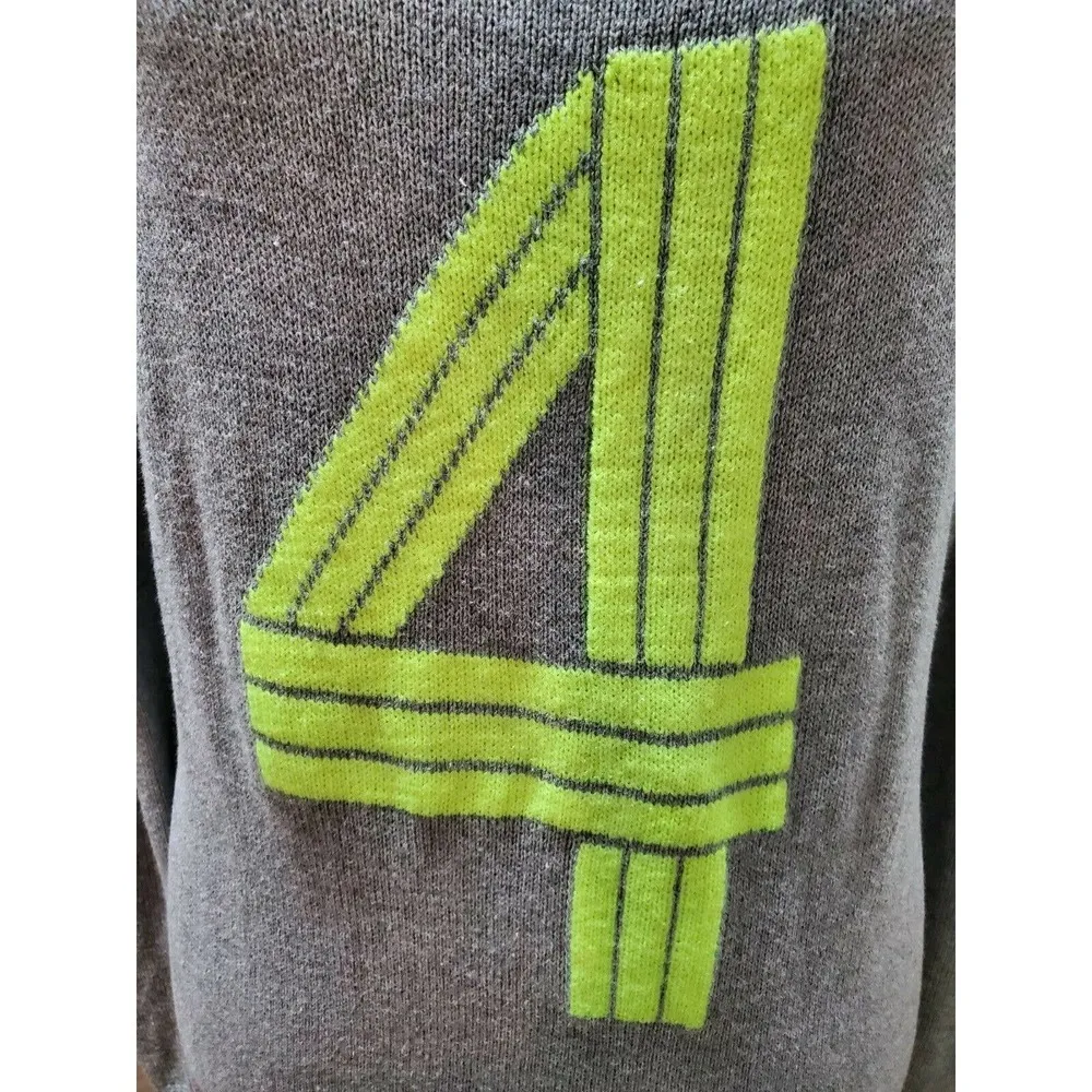 Arizona Women's Solid Gray Cotton Round Neck Long Sleeve Casual Sweater Size XL - Image 5