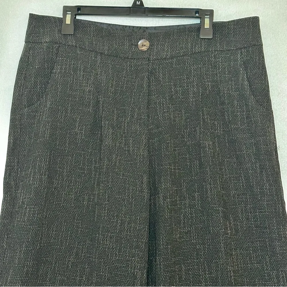 NWT Chico’s Women’s Pants Trousers Wide Leg Textured Black/Grey Size 3 or XL - Image 3
