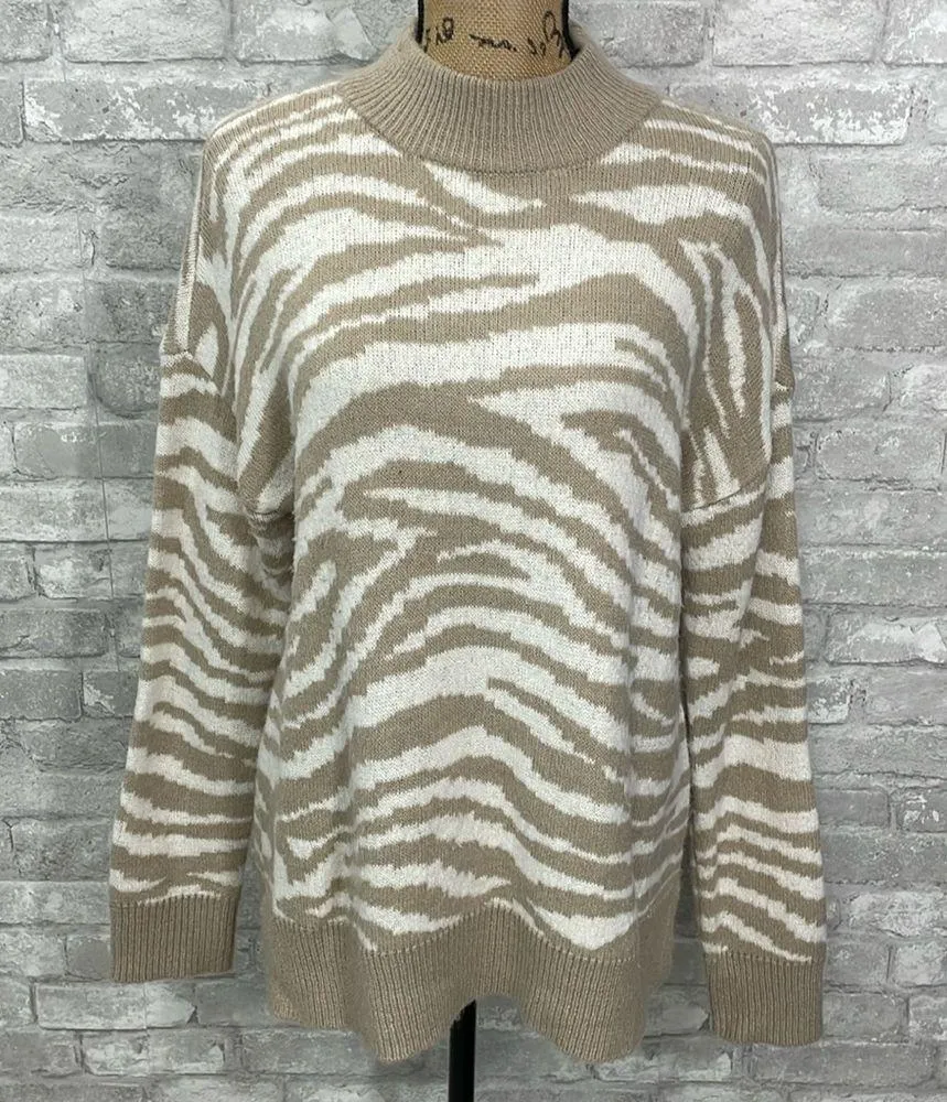 Maurices Zebra Print Mock Neck Pullover Sweater - Image 2