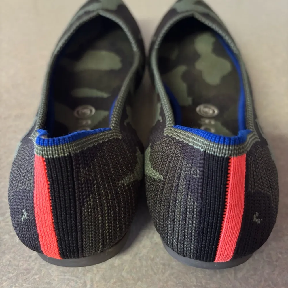 Rothy’s Olive Camo Pointed Toe Preppy Basic Quiet Luxury Coastal Career Flats 11 - Image 5