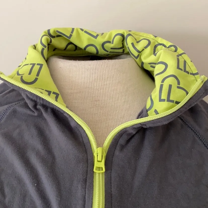 Aeropostale Womens Quarter Zip Pullover Longsleeve T-Shirt large gray lounge - Image 2