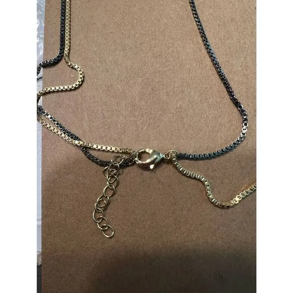 ShiraLeah‎ Jewelry Gold Black Tassel Pendant Necklace Fashion Accessories - Image 4