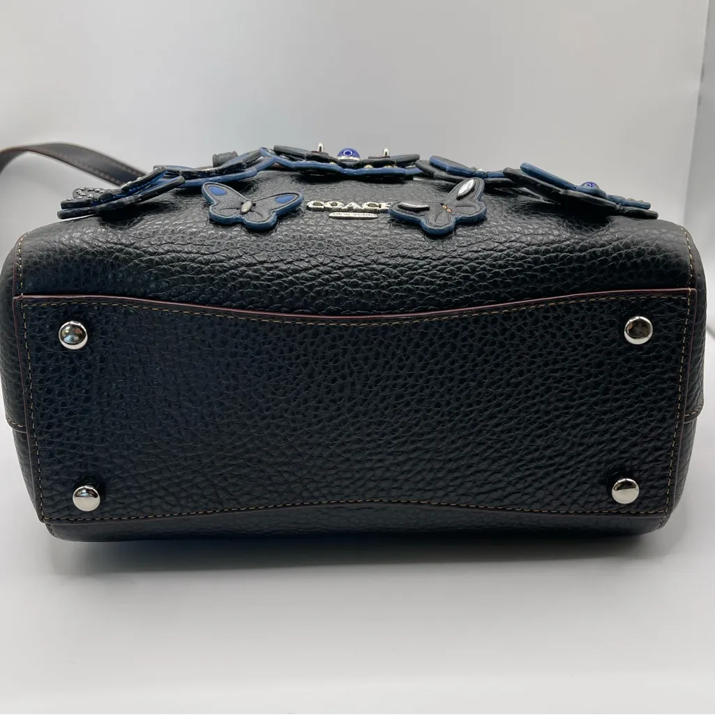 Coach Mini Blake Carryall in Pebble Leather Whit All Over  Butterfly Appliqué - Image 4