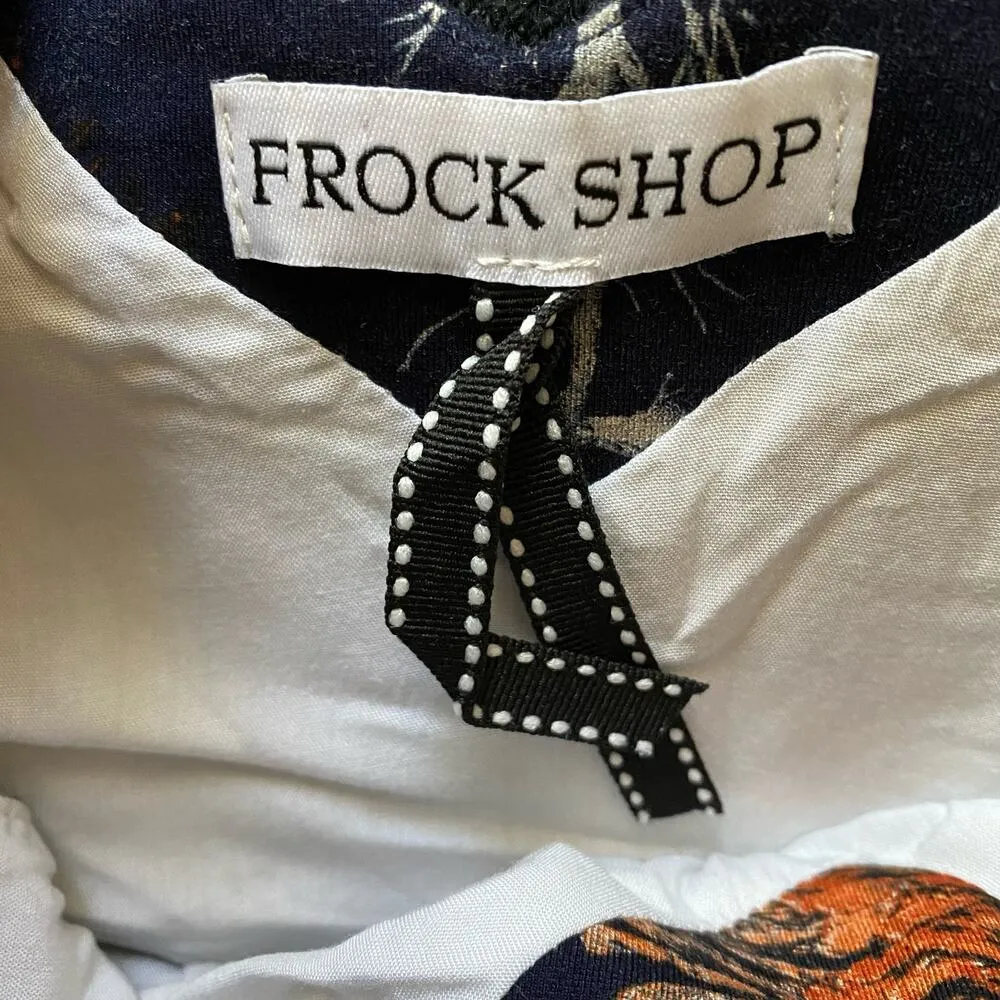 Frock Shop Size S Tree Forest Print Skater Dress Sleeveless V Neck Fall Pockets - Image 3