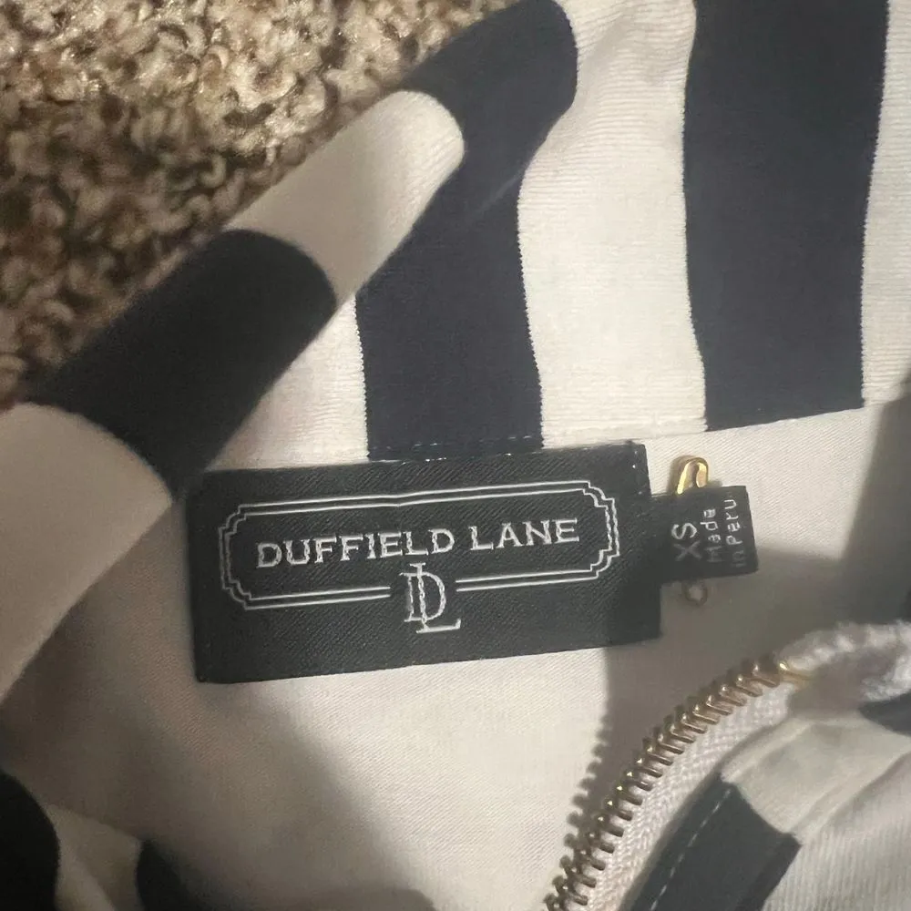 Duffield Lane White‎ Navy Striped Half - Image 3