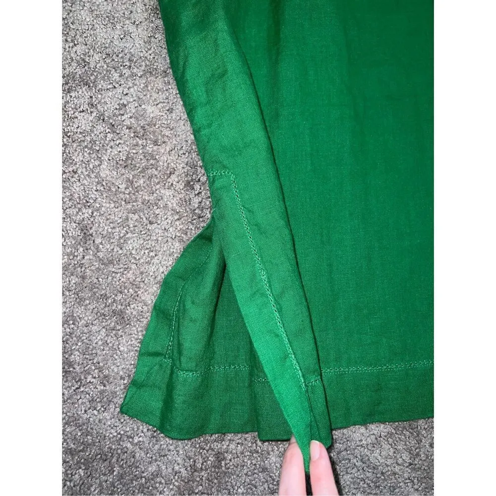 Chico‘s green 100% linen off shoulder midi dress size 2 - US 12/14 ￼ - Image 6