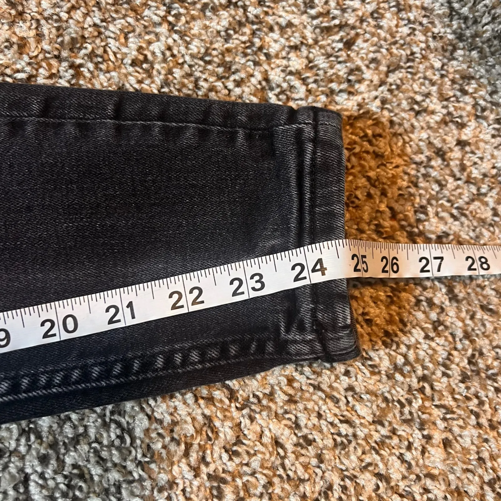 Zara EUR 36 USA 29 Black‎ Wash Denim Jeans Slim Fit Casual Everyday - Image 5