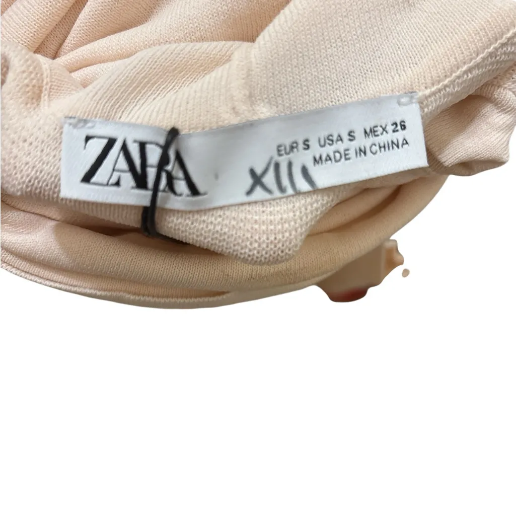 NWT Zara Beige Sleeveless Turtle Neck Top - Image 5