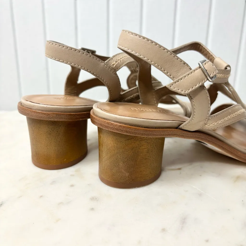 BERNARDO Lucinda Sandal Shoes Womens‎ Tan Strappy Round Block Heel Size 9 - Image 3