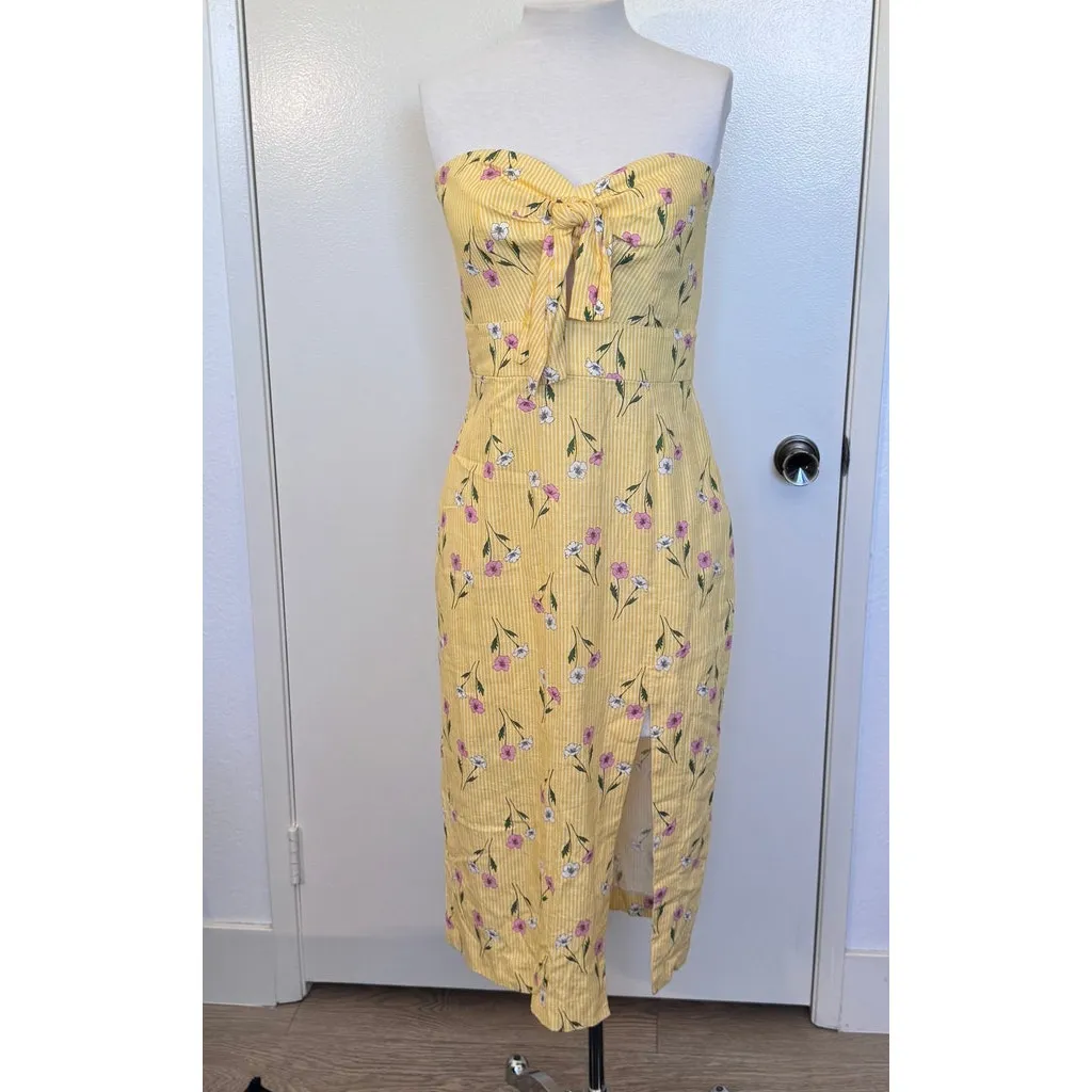 NWT Finders Keepers Limoncello Strapless Midi Dress Size Large - Image 3